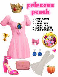 Princess Peach Halloween Easy Diy Costume Mario Nintendo Princess Peach Princesspea Princess Peach Halloween Halloween Princess Princess Peach Costume Diy