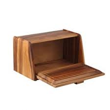 Davis Waddell Acacia Wood Bread Box With Bread Board Lid The Davis And Waddell Bread Box Is Made From The Beautiful Wooden Bread Box Bread Boxes Wooden Bins