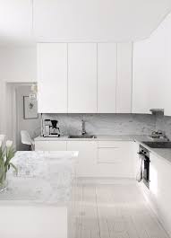 13 Winter White And Grey Rooms Design Asylum Blog By Kellie Smith Marble Kitchen Interior White Modern Kitchen Modern White Kitchen Cabinets
