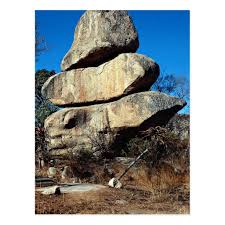 The Balancing Rocks Harare Zimbabwe Rock Formati Postcard Zazzle Com In 2021 Weathering And Erosion Rock Harare