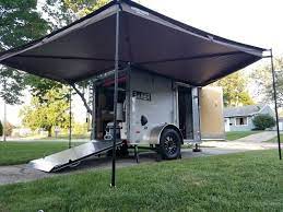 Rhino Rack Batwing Awning Roof Rack Mount Bolt On Passenger S Side 118 Sq Ft Rhino Rack Car In 2021 Enclosed Trailer Camper Trailer Awning Cargo Trailer Camper