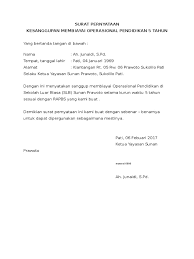 Disini anda dituntut untuk menulis dengan sebenarnya dan harus menepati. Surat Pernyataan Kesanggupan Membiayai Operasional Pendidikan 5 Tahun
