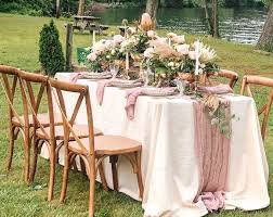 Dusty Rose Chiffon Table Runner Shabby Chic Table Runner Etsy In 2020 Rustic Table Decor Boho Wedding Centerpieces Boho Table Runner