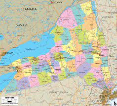 New york state wineries accessible by water (3rd ed. Detailed Political Map Of New York State Ezilon Maps