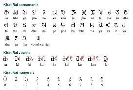 Bantawa Language And Kirat Rai Alphabet Alphabet Language Writing