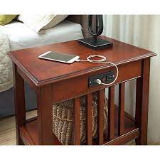 Not a great big table just a nice side tablegreat features 2 usb plugs and 2 outlets. Collections Walmart Com