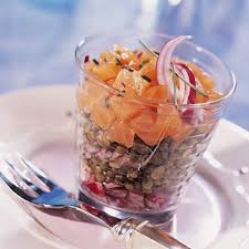 Salade De Lentilles Vertes Au Saumon Fume Recettes Recette Salade De Lentilles Recette Recette Salade Lentilles