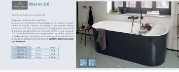 Grande baignoire d angle 180x180. Offre Baignoire Rectangulaire Synthese Oberon 2 0 Villeroy Boch Chez Richardson