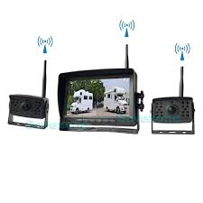 How do backup cameras work? Wireless Digital 2 Split 7 Rear View Monitor Backup Camera 2 For Truck Trailer Vehicle Electronics Gps Car Video