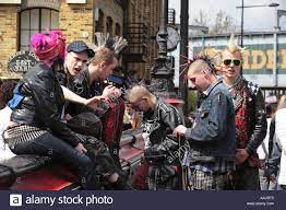 Uk London Camden High Street Punk Lifestyle Punk Gutter Punk