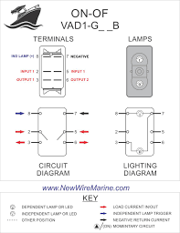 3 wire rocker switch wiring diagram wiring diagram general. On Off Double Pole Boat Rocker Switch Vad1 G66b New Wire Marine
