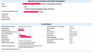 Maybe you would like to learn more about one of these? Ini Adalah Contoh Quotation Roadtax Dan Insurance Murah Facebook