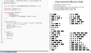 Area codes also give you a good idea. Morse Code Converter In C Stack Overflow
