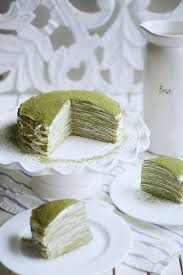 Japanese Matcha Green Tea Mille Crepe Cake A No Bake Dessert Indulge With Mimi Recipe Matcha Dessert Crepe Cake Crepe Cake Recipe