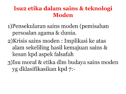 Nilai tersebut dapat ditunjukan secara langsung melalui. Ctu 211 Bab 5 Etika Islam Dalam Sains Teknologi Ppt Download
