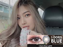 I am wearing I-doris Blue 14mm from @eyesland_lens 现在全马免邮甚至还有邮寄到新加坡🇸🇬  可以通过网站下单：www.barbieeyesland.my #blueeyes #contactlenses #promotion  #ashblondehair