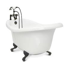 And height (also referred to as depth.) the standard sizing for an alcove or drop in tub is 60 in length, but the sizes range from 50 to over 79 from end to end. The 10 Best Bathtubs Of 2021