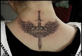 Anyone who owns a sword ,ready to use it in battle, ready to take away life and to risk their lives. 40 Elegant Sword Tattoos For Back