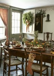 Colonial dining room makeover elegant window treatments, a newly painted chandelier and simple slipcovers transform the look of this colonial dining room. Colonial Dining Room Ideas Keeping Room I Love Everything About This Primitive