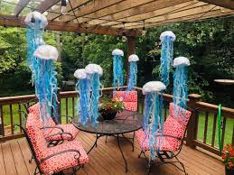 Easy diy for glowing success. Hanging Jellyfish Lantern Light Up Tiki Bar Decor With Remote Control Indoor Or Outdoor Hanging Light Under The Sea Night Light Hanging Jellyfish Jellyfish Lantern Sea Decor