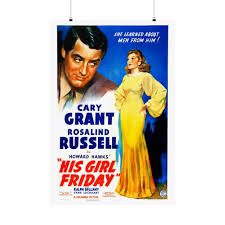 His Girl Friday (1940) Classic Movie Poster Cary Grant - Etsy