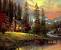 Log Cabin In The Woods Painting