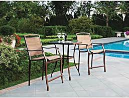 Buy 3 Pc High Top Bistro Table Chairs Set Slingback Material Comfortable Online Goodlucktou In 2020 Patio Furnishings Bistro Table Outdoor Outdoor Bistro Set