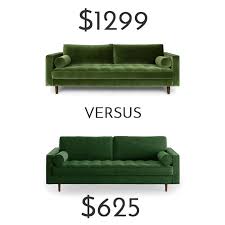 A velvet sofa is the perfect option for adding a touch of luxury to a living room. Best Affordable Lookalike Of The Velvet Article Sven Sofa Posh Pennies