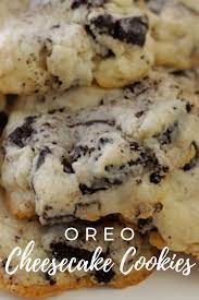 Oreo Cheesecake Cookies Simply Bakings Recipe Easy Delicious Cookies Delicious Cookie Recipes Oreo Cheesecake Cookies