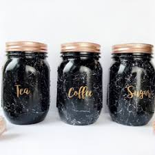 This item is a multipurpose food storage jar with a sealing lid. Tea Coffee Sugar Canisters Black Kitchen Stora Folksy