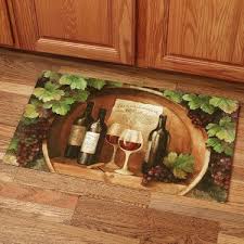 Parisian wine kitchen décor with nice lighting and writing At The Winery Foam Kitchen Comfort Mat Grape Kitchen Decor Wine Decor Kitchen Wine Theme Kitchen