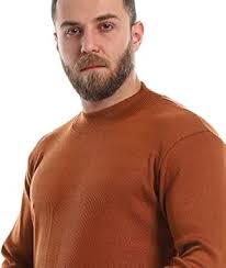 off cliff Mock Neck Ribbed T shirt men havan L: Buy Online at Best Price in  Egypt