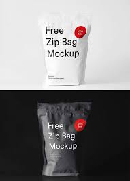 Download Free Zip Bag Mockup