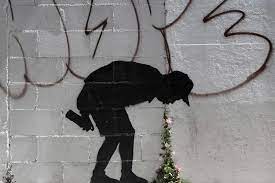 Graffiti artist banksy setting up studio in nyc for a month. Einziges Hamburger Banksy Street Art Durch Unbekannten Zerstort