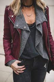 Chaqueta De Cuero Iro Borgona Chaqueta De Cuero Iro En Oferta Burgundy Jacket Outfit Iro Leather Jacket Jacket Outfit Women