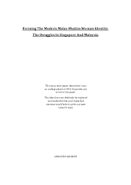 If you know you have been taking. Pdf Forming The Modern Malay Muslim Woman Identity The Struggles In Singapore And Malaysia Annas Mahmud Academia Edu