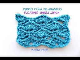 Hoy te enseño a tejer un punto precioso y muy sencillo: Clase 9 Conchas O Abanicos En Crochet Class 9 Crochet Shells