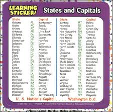 List 50 States Capitals Printable All 50 States List And