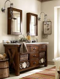 This 60 double bathroom vanity set brings a coastal farmhouse look to your guest bath or half bath with its slatted design and breezy wicker baskets. 45 Trendy And Chic Industrial Bathroom Vanity Ideas Digsdigs