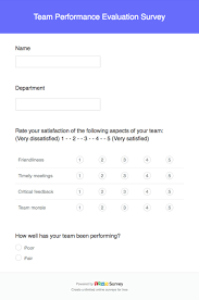 Cognito forms for forms with advanced features. Team Performance Evaluation Survey Questions And Template