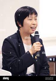 Children and Families Agency director-general Yumiko Watanabe speaks during  a meeting in Chiyoda Ward, Tokyo on April 12, 2023. Children and Families  Agency director-general was inaugurated on April 1, 2023.( The Yomiuri
