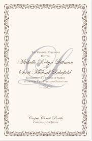 Edwardian Watermark Wedding Programs Wedding Church Programs Wedding Program Examples