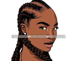 Afro Woman Braids Hairstyle Beauty Salon Logo Diva Melanin Popping Pretty  Black Girl Magic SVG JPG PNG Designs Cricut Silhouette Cut Cutting