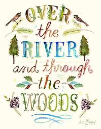 Over The River And Through The Woods Print By Katie Daisy Etsy Lettering Daisy Art Over The River