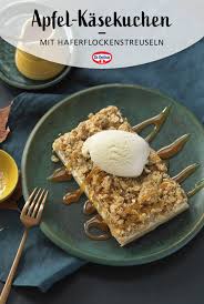 Apfel Kasekuchen Mit Haferflockenstreuseln Rezept Lebensmittel Essen Streusel Rezepte