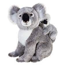 Lelly National Geographic Koala With Baby Plush Toy Baby Animals Funny Baby Plush Baby Plush Toys