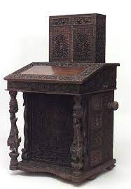 Asian Indian Southeast Asian Table Desk Walnut Antiques Vintage Travel Decor Primitive Dining Rooms