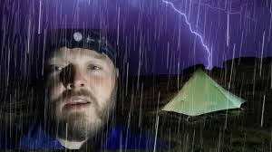 Camping in a storm