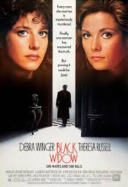 A campy rollercoaster ride, Bob Rafelson's "Black Widow" stars Debra Winger  as a federal agent hot