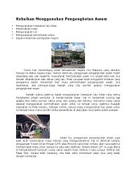 You can do the exercises online or download the worksheet as pdf. Kebaikan Menggunakan Pengangkutan Awam